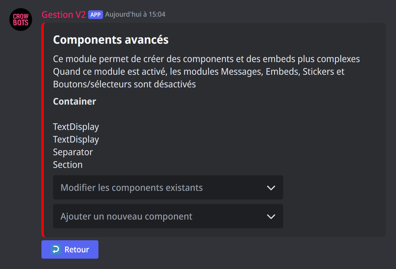 La page du module
