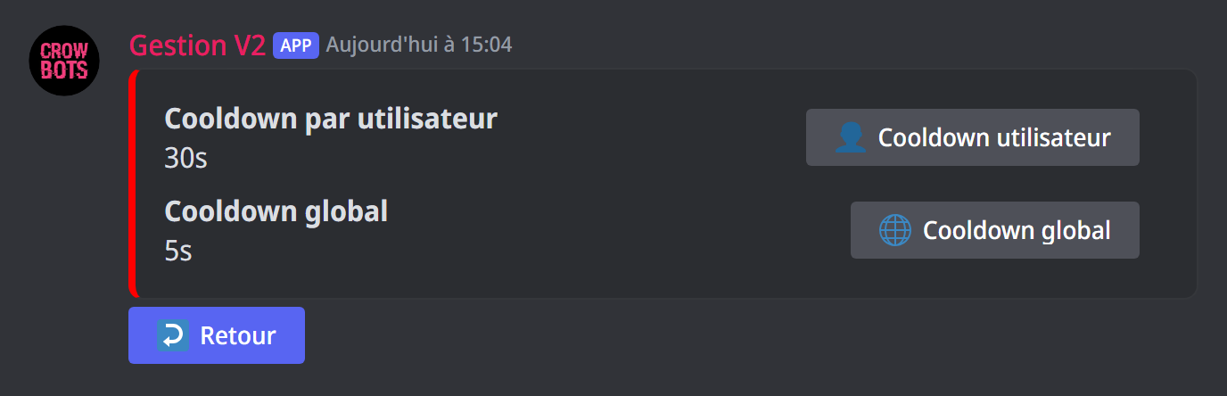 Le module Cooldown