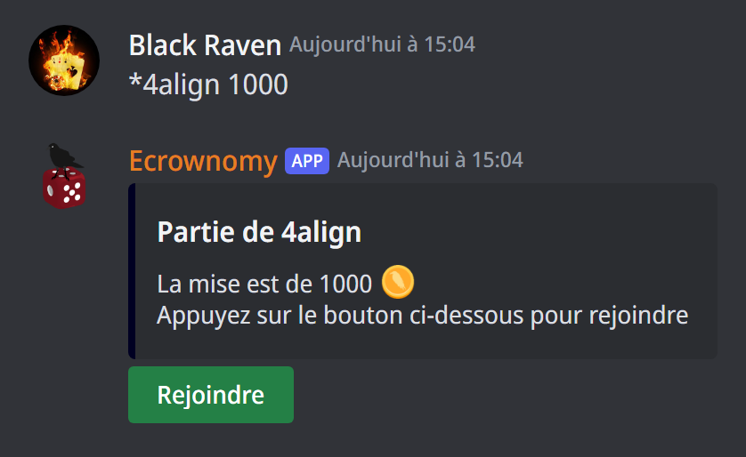 Un duel de 4align qui attend son adversaire