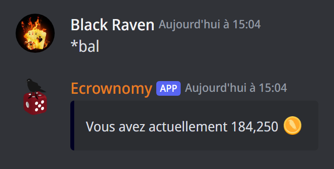 Le solde d'un membre