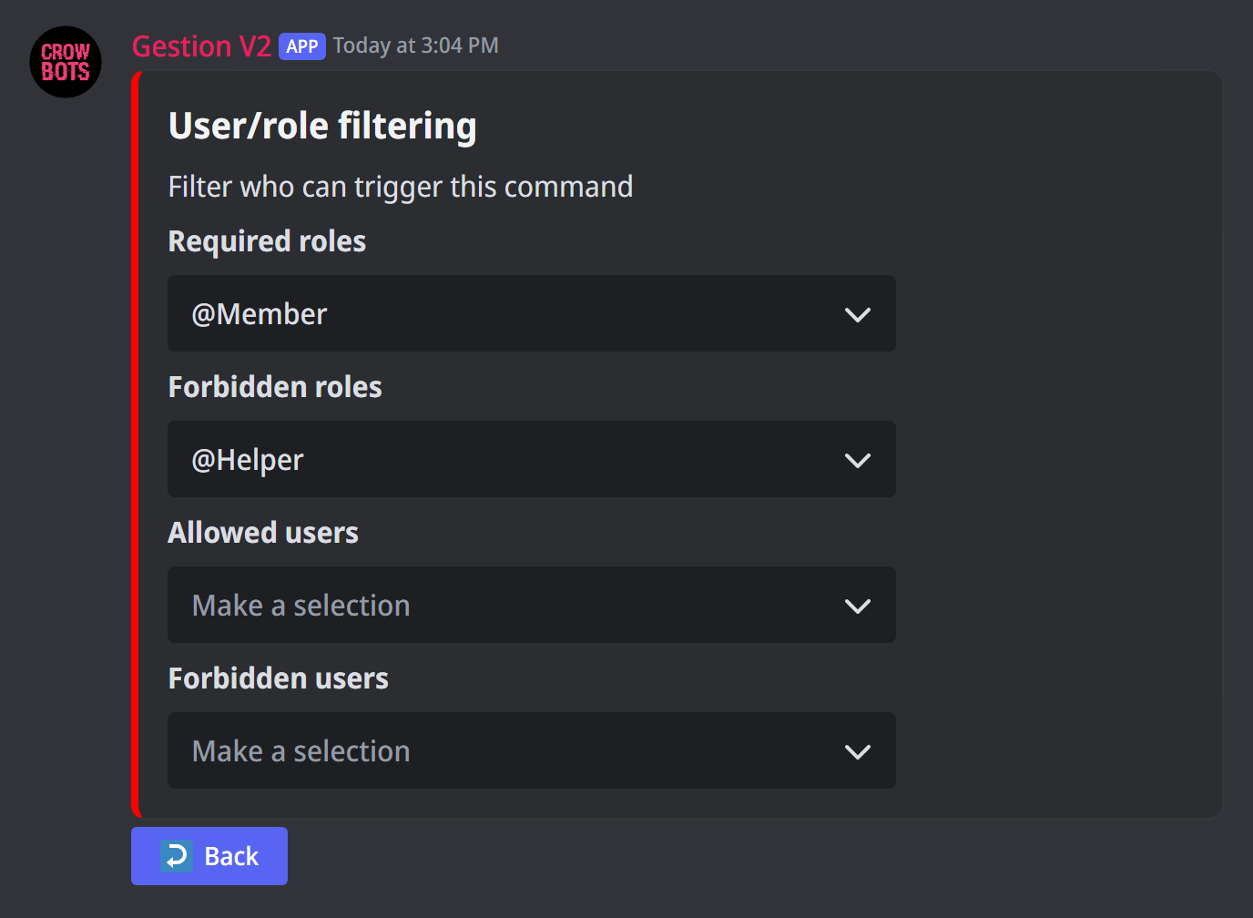 Who may use the command