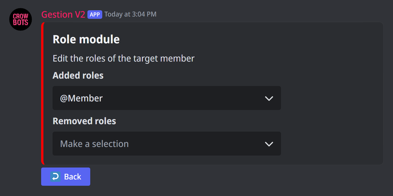 The roles module