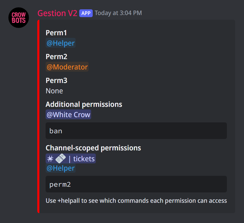 More precise permissions