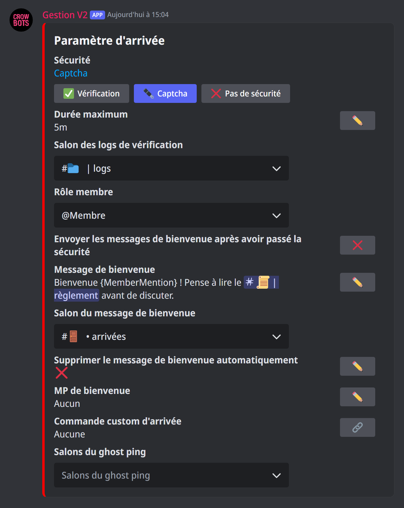 Le panneau d'arrivée