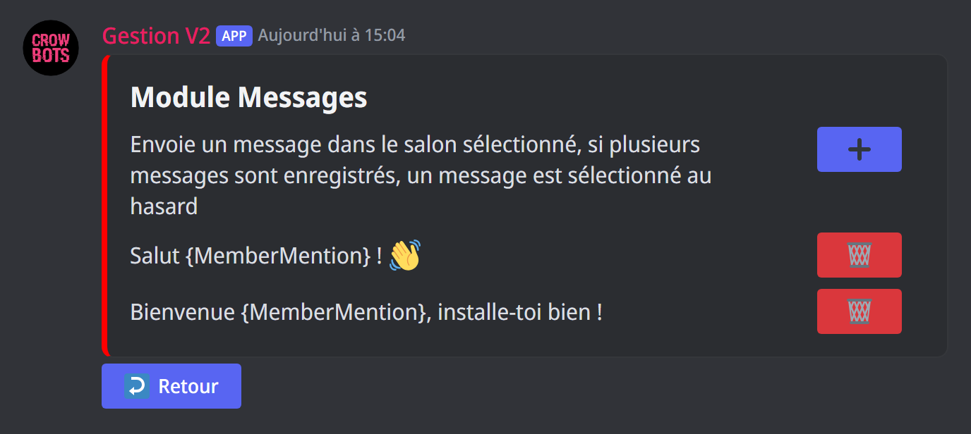 Le module Messages