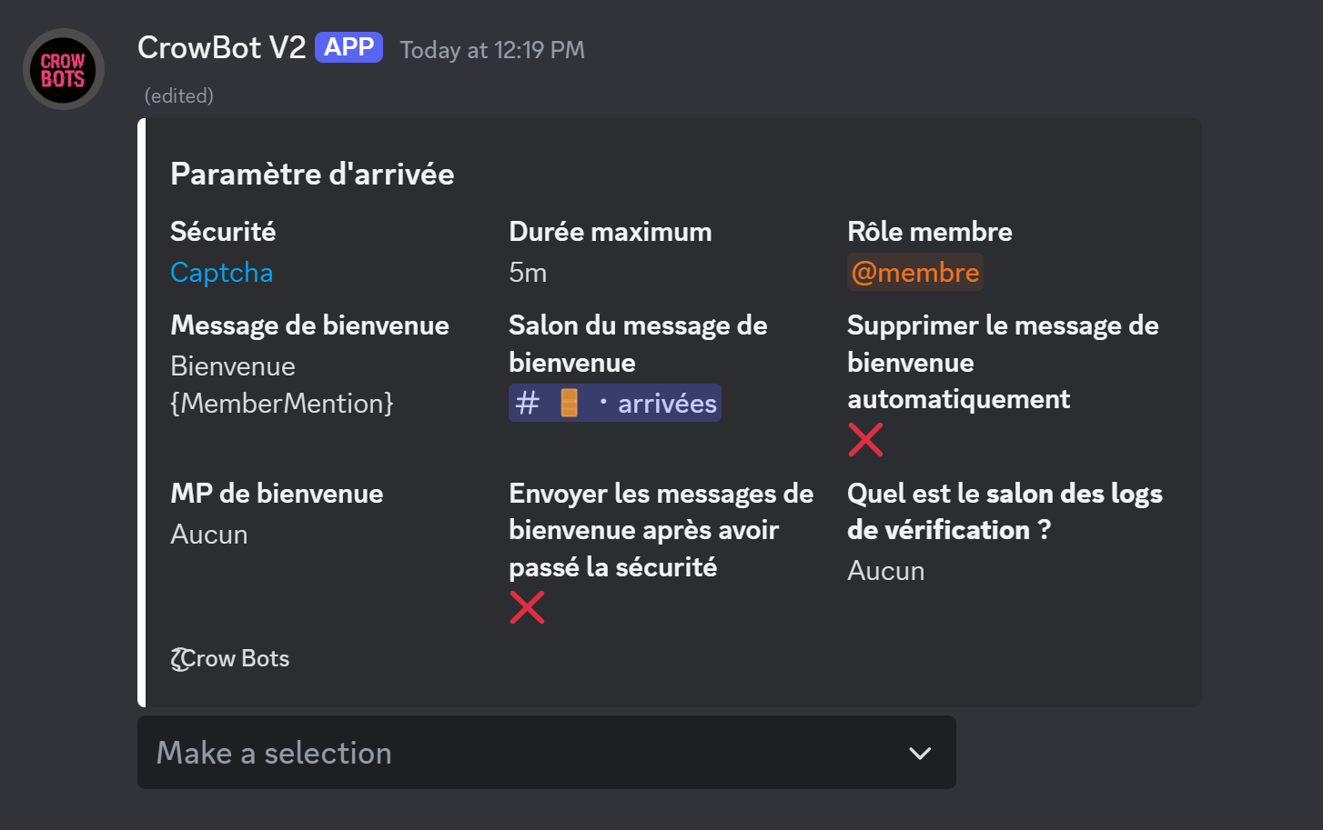 Rôle membre et permissions